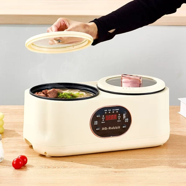 Dual-In-One Steaming Cooking Electric Pot Household Multifunctional Rice Cooker - Image 2
