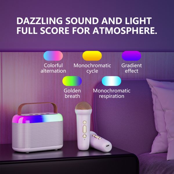 Y3 Double Wheat Portable Bluetooth Speaker Microphone Set - Image 4