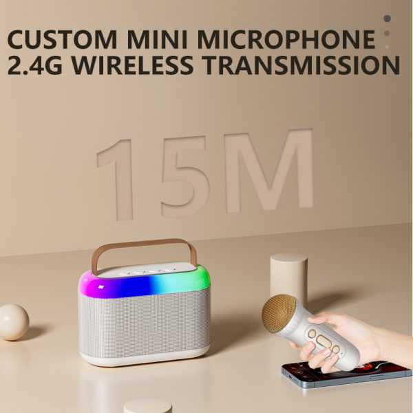 Y3 Double Wheat Portable Bluetooth Speaker Microphone Set - Image 2