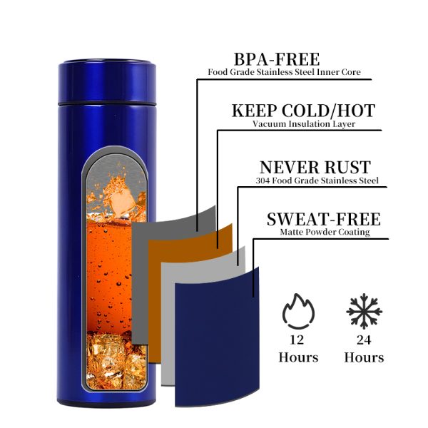 500ml Stainless Steel Insulated Vacuum Flasks - Image 2
