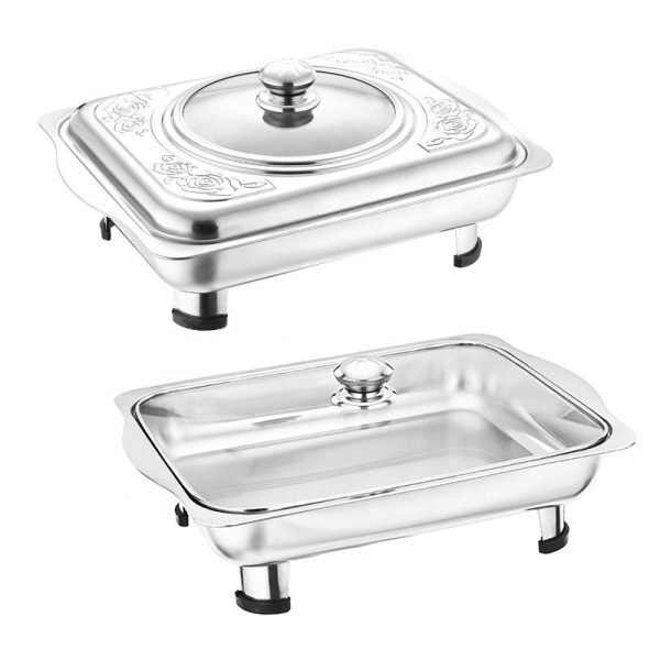 Silver Chafing Dish Buffet Food Warmer - Image 3