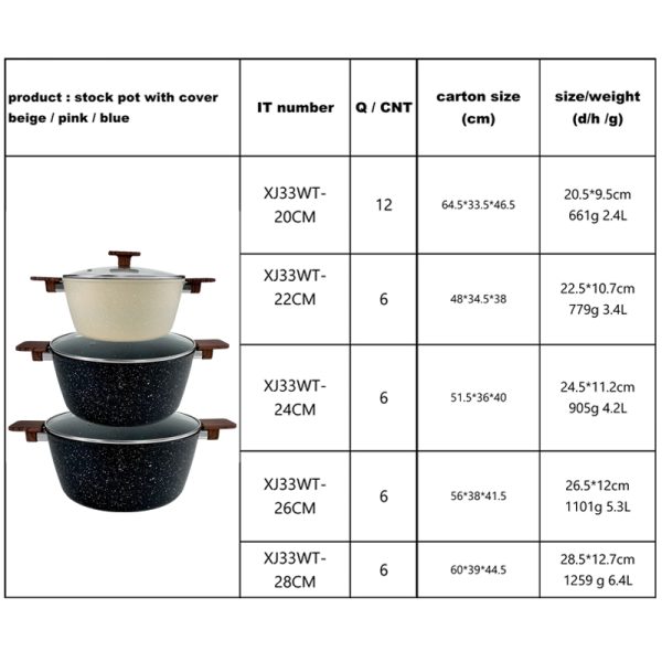 Non Stick Cooking Pots Set Casserole - Image 2