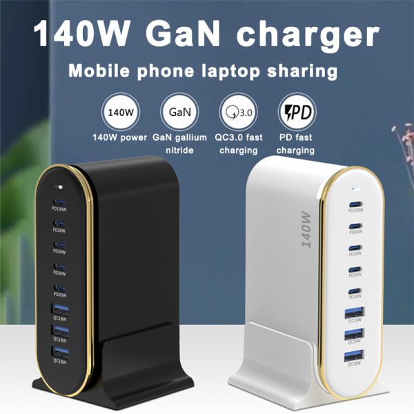 140W Multi Charger Station Fast Charging 8 Ports Multi Port Usb Charger for Laptop and Other Mobile Device - Image 2