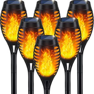 Vivid Flickering Flame Solar Led Flame Garden Light Lamp