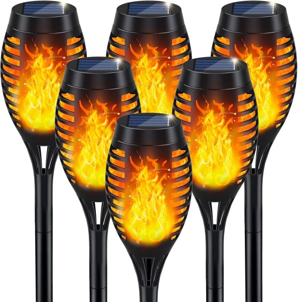 Vivid Flickering Flame Solar Led Flame Garden Light Lamp