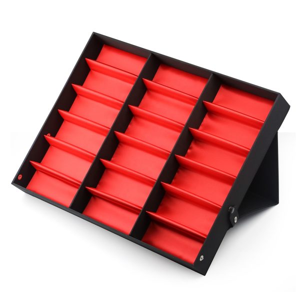 18-Seat Multi-Slot Sunglasses Organizer Storage Box - Image 4