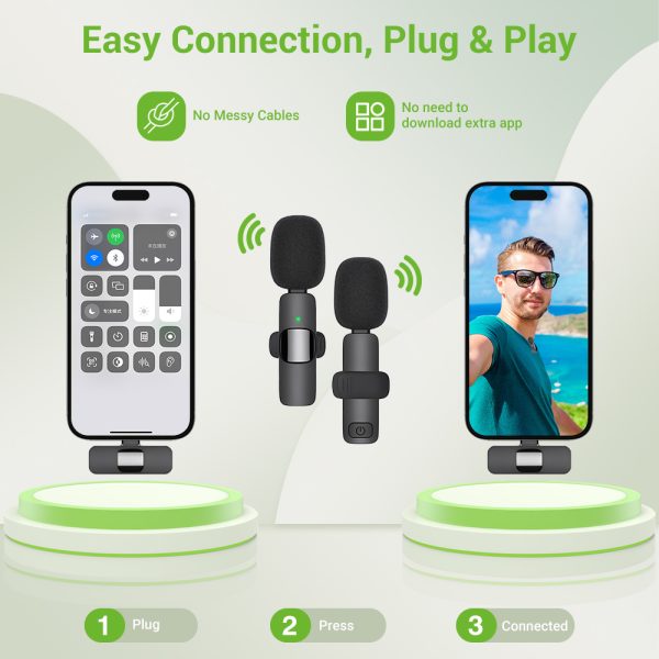 Portable 2.4G Wireless Stereo Lavalier Microphone - Image 3