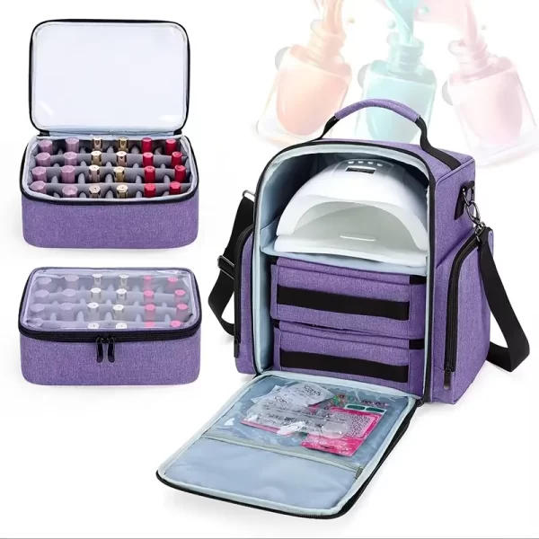 Travel Makeup Bag Organizer with 4 Removable Cases - Image 3