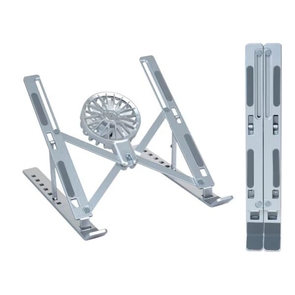 Folding Laptop Stand 18inch High Quality Metal Stable Computer Stand with Usb Cooling Adjustable  Fan - Image 2