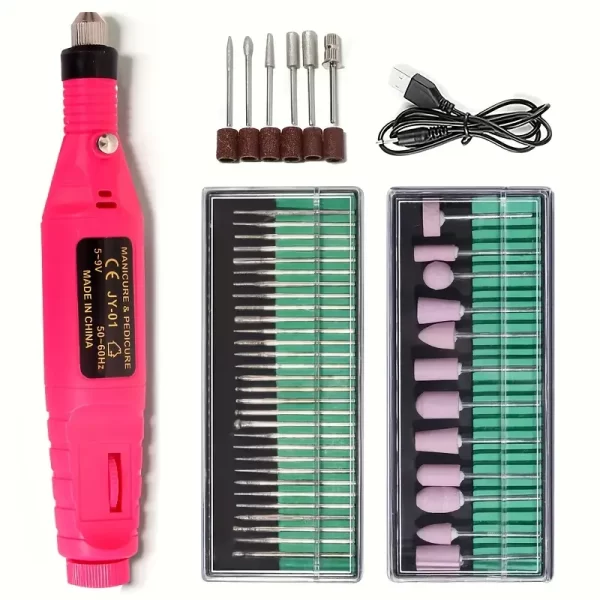 High-Power Nail Drill Set, USB Rechargeable Tool Kit