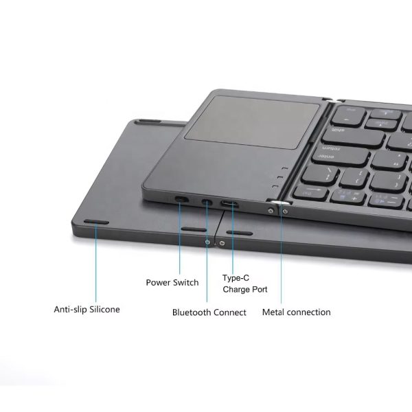 Foldable Bluetooth Keyboard With Touchpad - Image 4