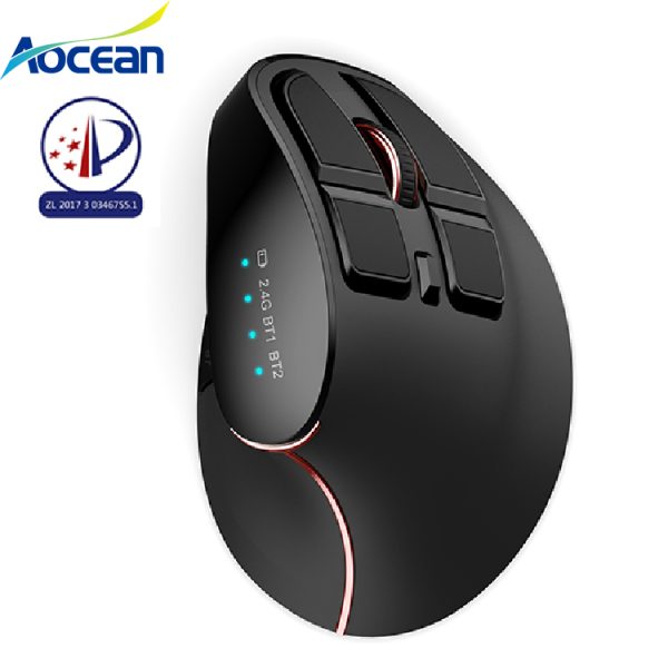 2.4Ghz Lift Wireless Mouse USB Type C Rechargeable Mice Silent Ring Ergonomic Vertical Mouse for PC Computer - Image 3