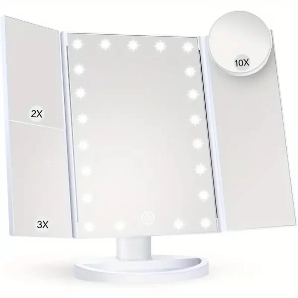Makeup Mirror with LED Lighting - Adjustable - Image 5