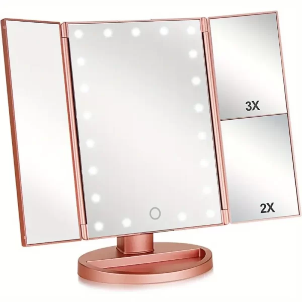 Makeup Mirror with LED Lighting - Adjustable