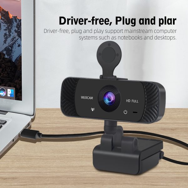 Webcam with Cover USB Microphone - Image 3
