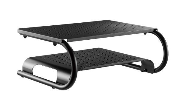 Adjustable Display Riser Black Metal Flat Plate Platform - Image 2